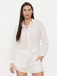 Maaji Koszula Larissa PT2075CLS004 Biały Relaxed Fit. Białe koszule damskie Maaji, l, bez wzorów, z bawełny, bez kołnierzyka, bez ramiączek. Za 199.99 zł.