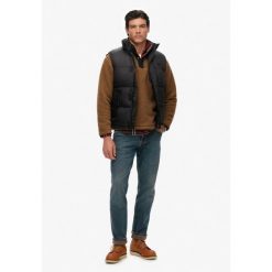 Kurtka puchowa bez rękawów Superdry Tech. Czarne kurtki męskie Superdry., l, bez wzorów, z materiału, sportowe, bez kaptura. Za 440.70 zł.