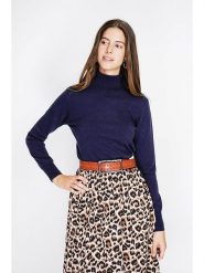 William de Faye Golf w kolorze granatowym rozmiar: 40. Niebieskie golfy damskie William De Faye, bez wzorów, z kaszmiru, bez ramiączek. Za 187.07 zł.