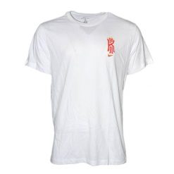 Koszulka sportowa Nike Kyrie Logo Dry T-shirt. Białe bluzki sportowe damskie Nike, xl, bez wzorów, bez ramiączek. Za 92.00 zł.