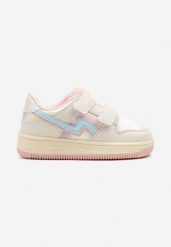 Białe Buty Sportowe Sneakersy na Rzep Televira. Białe sukienki niemowlęce Born2be, bez wzorów, z jeansu, bez ramiączek. Za 84.99 zł.