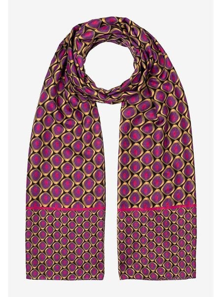 More & More Szal w kolorze czarno-złoto-fioletowym - 180 x 70 cm rozmiar: onesize. Czarne szaliki i kominy damskie MORE & MORE, bez wzorów, z materiału. Za 52.30 zł.