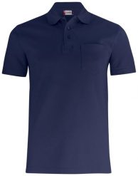 Clique Basic Polo Pocket – uniseksowa koszulka polo z bawełny, wygodny krój –. Niebieskie koszulki polo męskie CLIQUE, m, bez wzorów, z bawełny, bez ramiączek. Za 124.47 zł.