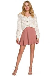 Rozkloszowana Mini Spódniczka z Falbanką - Różowa. Czerwone spódniczki damskie MOE, l, bez wzorów, z elastanu, mini, rozkloszowane. Za 165.90 zł.