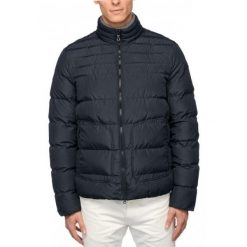 Kurtka GEOX 166123 Niebieski. Niebieskie kurtki męskie Geox, bez wzorów, z puchu, bez kaptura. Za 507.99 zł.