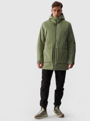 4F Parka przejściowa membrana 8000 męska - khaki 3XL. Brązowe parki męskie 4f, na zimę, m, bez wzorów, z dzianiny. W wyprzedaży za 249.99 zł.