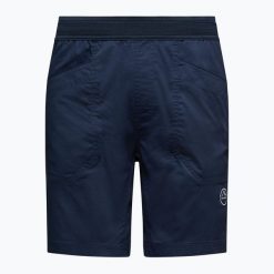 Spodenki trekkingowe męskie La Sportiva Roots. Niebieskie szorty męskie La Sportiva, bez kołnierzyka. Za 259.99 zł.
