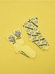 Skarpetki 2 pack SpongeBob - wielobarwny. Skarpetki męskie Sinsay, bez wzorów. Za 12.99 zł.