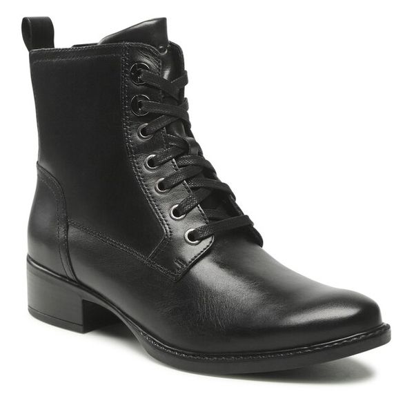 Trzewiki Lasocki. Czarne botki damskie Lasocki, bez obcasa, na płaskiej podeszwie, bez zapięcia. Za 269.99 zł.