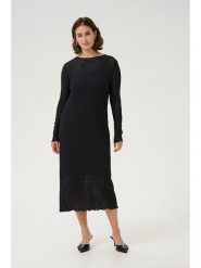 Kaffe Sukienka w kolorze czarnym rozmiar: XXL. Czarne sukienki damskie Kaffe, na co dzień, xxl, bez wzorów, z koronki, bez kołnierzyka, bez ramiączek, midi, proste. Za 126.99 zł.