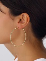 Nakkash Pozłacane kolczyki-kreole rozmiar: onesize. Żółte kolczyki damskie Nakkash, pozłacane. Za 56.66 zł.