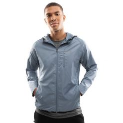 Męska treningowa kurtka wiatrówka Fitness Siroko Evolve. Niebieskie kurtki męskie SIROKO, m, bez wzorów, bez kaptura. W wyprzedaży za 238.95 zł.
