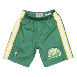 Krótki Seattle Supersonics nba. Zielone szorty męskie Mitchell & Ness, bez wzorów, retro. Za 389.00 zł.