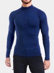 Bluza termoaktywna Sensor Merino DF Tee L/S Zip. Niebieskie bluzy bez kaptura męskie Sensor, l, z materiału. Za 285.99 zł.