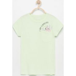 T-shirt z kieszonką - Zielony. Zielone koszulki dziewczęce Reserved, bez wzorów, bez ramiączek. W wyprzedaży za 9.99 zł.