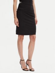 Guess Spódnica mini W5YD64 KAQL2 Czarny Regular Fit. Czarne spódniczki damskie Guess, m, z aplikacjami, mini. Za 199.99 zł.