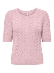 ONLY Sweter w kolorze jasnoróżowym rozmiar: L. Różowe swetry klasyczne damskie Only, l, bez kołnierzyka. Za 70.41 zł.