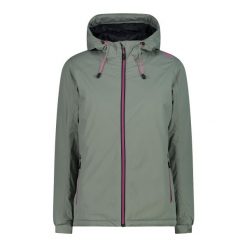 Kurtka damska turystyczna CMP 33Z1636. Zielone kurtki damskie CMP, xs, bez wzorów, bez kaptura. Za 403.50 zł.