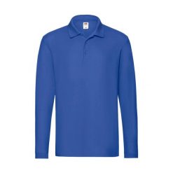 Koszulka polo z długim rękawem Fruit of the Loom Premium. Zielone koszulki polo męskie Fruit of the Loom, m, bez wzorów, z bawełny, bez ramiączek. Za 72.25 zł.