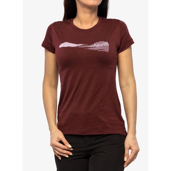 Koszulka merino damska Sensor Merino Air PT SS. Czerwone bluzki sportowe damskie Sensor, bez kołnierzyka, bez ramiączek. Za 303.99 zł.