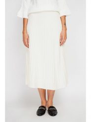 ASSUILI Kaszmirowa spódnica w kolorze kremowym rozmiar: 42. Brązowe spódniczki damskie Assuili, bez wzorów, z kaszmiru, klasyczne, z standardowym stanem, midi. Za 130.99 zł.