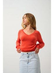 AUTHENTIC CASHMERE Kaszmirowy sweter "Giusalet" w kolorze pomarańczowym rozmiar: M. Pomarańczowe swetry klasyczne damskie AUTHENTIC CASHMERE, m, z kaszmiru, bez kołnierzyka. Za 347.99 zł.