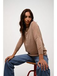 AUTHENTIC CASHMERE Kaszmirowy sweter "Goléon" w kolorze beżowym rozmiar: S. Brązowe swetry klasyczne damskie AUTHENTIC CASHMERE, s, z kaszmiru, bez kołnierzyka. Za 303.06 zł.