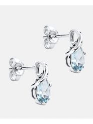 Revoni Złote kolczyki-wkrętki z cyrkoniami rozmiar: onesize. Niebieskie kolczyki damskie Revoni, z cyrkonią, złote. Za 761.99 zł.