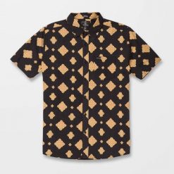 Koszula Volcom Grit Mandala czarna. Czarne koszule męskie Volcom, bez wzorów, bez kołnierzyka, bez ramiączek. Za 317.25 zł.