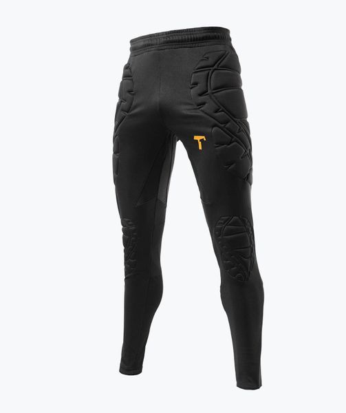 Spodnie bramkarskie z ochraniaczami. Czarne spodnie sportowe damskie T1TAN, s, z poliesteru, na fitness i siłownię. Za 199.99 zł.