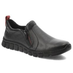 Czarne Półbuty Pollonus Wygodne Obuwie Damskie. Czarne buty sportowe na co dzień damskie Pollonus, bez wzorów, ze skóry. Za 259.00 zł.