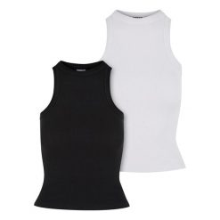 Top Damski/żebrowany Racerback (zestaw 2 Sztuk). Białe topy damskie Urban Classics, xl, bez wzorów, bez kołnierzyka. Za 122.99 zł.