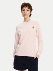 Tommy Jeans Bluza Essential DW0DW20639 Różowy Regular Fit. Czerwone bluzy bez kaptura damskie Tommy Jeans, s, z bawełny. Za 219.99 zł.
