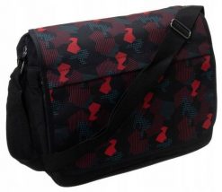 Listonoszka młodzieżowa Loren [DH] SB-1-NEW bordowy print. Czerwona torby na laptopa damskie Loren, bez wzorów. Za 34.99 zł.