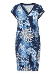 TATUUM Sukienka "Koka" w kolorze niebieskim rozmiar: XXL. Niebieskie sukienki damskie Tatuum, xxl, bez wzorów, bez kołnierzyka, bez ramiączek, midi. Za 216.22 zł.