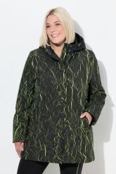 Damskie Kurtka funkcyjna HYPRAR wodoodporna dwukierunkowy zamek błyskawiczny. Czarne kurtki damskie Ulla Popken, plus size, bez wzorów, z materiału, z kapturem. Za 699.99 zł.