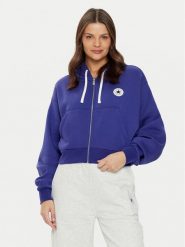 Converse Bluza Retro 10026150-A08 Niebieski Loose Fit. Niebieskie bluzy bez kaptura damskie Converse, m, z bawełny. Za 209.99 zł.