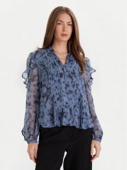 French Connection Bluzka 72ZBA Niebieski Regular Fit. Niebieskie bluzki damskie French Connection, bez wzorów, z syntetyku, bez ramiączek. Za 449.99 zł.