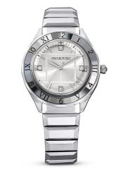 Swarovski Zegarek kwarcowy w kolorze srebrno-antracytowo-białym rozmiar: onesize. Szare, analogowe zegarki damskie Swarovski, ze stali. Za 717.99 zł.