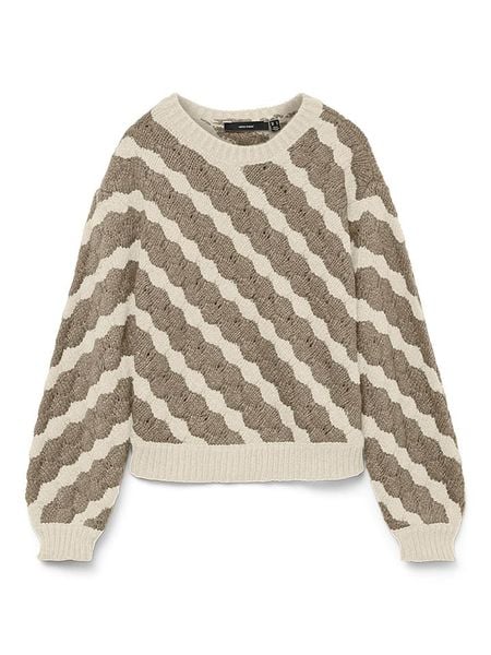 Vero Moda Sweter w kolorze beżowo-oliwkowym rozmiar: XS. Brązowe swetry klasyczne damskie Vero Moda, xs, bez kołnierzyka. Za 69.75 zł.
