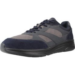 Buty GEOX U KLAIVER Niebieski. Niebieskie buty trekkingowe męskie Geox, z tkaniny, bez zapięcia, trekkingowe. Za 321.99 zł.