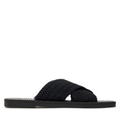 Klapki Big Star Shoes. Czarne klapki damskie BIG STAR SHOES, bez wzorów, bez obcasa. Za 69.99 zł.