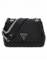 Guess Torebka w kolorze czarnym - 21 x 16 x 10 cm rozmiar: onesize. Czarne torebki klasyczne damskie Guess, z aplikacjami, z materiału, pikowane, bez dodatków. Za 467.95 zł.