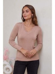 Soft Cashmere Sweter w kolorze jasnoróżowym rozmiar: 34/36. Różowe swetry klasyczne damskie Soft Cashmere, bez kołnierzyka. Za 113.10 zł.