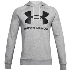 Bluza z kapturem Under Armour Rival Fleece Big Logo. Czarne bluzy z kapturem męskie Under Armour, l, z bawełny. Za 262.50 zł.