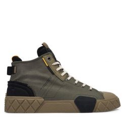 Trampki Palladium. Zielone trampki i tenisówki męskie Palladium, bez wzorów, bez zapięcia. Za 399.99 zł.