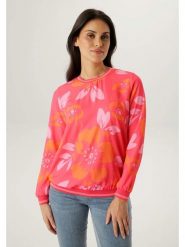 Aniston Bluzka w kolorze pomarańczowo-koralowym rozmiar: 38. Czerwone bluzki damskie Aniston, bez wzorów, bez kołnierzyka, bez ramiączek. Za 173.99 zł.