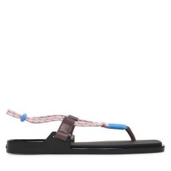 Sandały Calvin Klein. Sandały damskie CALVIN KLEIN, bez wzorów, bez obcasa, na płaskiej podeszwie. Za 329.99 zł.