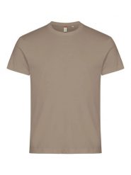 Clique Basic-T T-shirt męska slim 100% bawełna - caffe latte. Brązowe t-shirty męskie CLIQUE, m, bez wzorów, z bawełny, bez kołnierzyka. Za 82.57 zł.