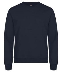 Clique Miami Roundneck – Uniseks bluza bawełna/poliester z recyklingu, Navy. Niebieskie bluzy bez kaptura męskie CLIQUE, xs, z bawełny. Za 166.81 zł.